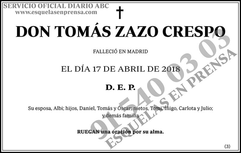 Tomás Zazo Crespo